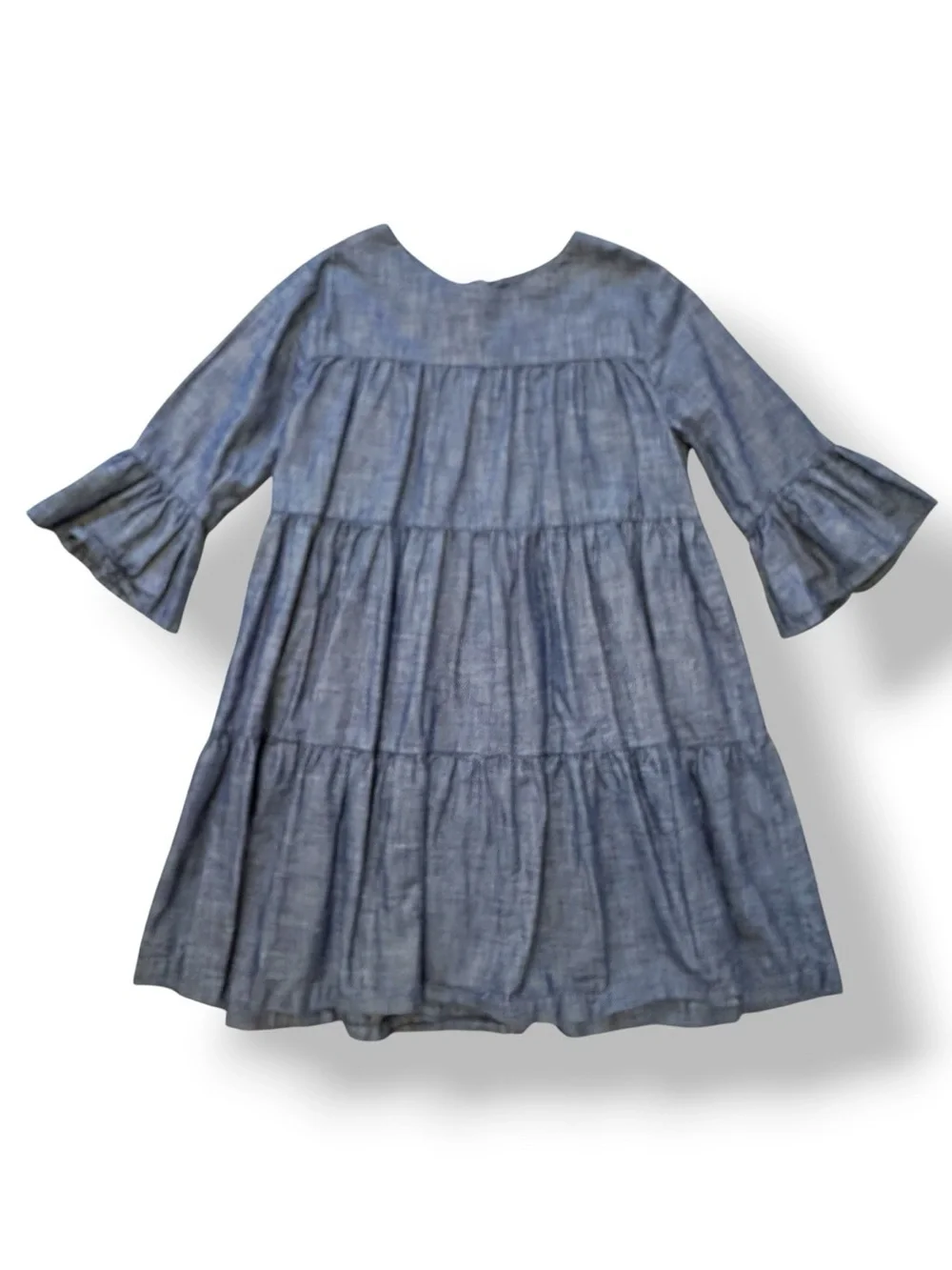 Gymboree | Tiered Chambray Sparkle Shift Dress (10)
